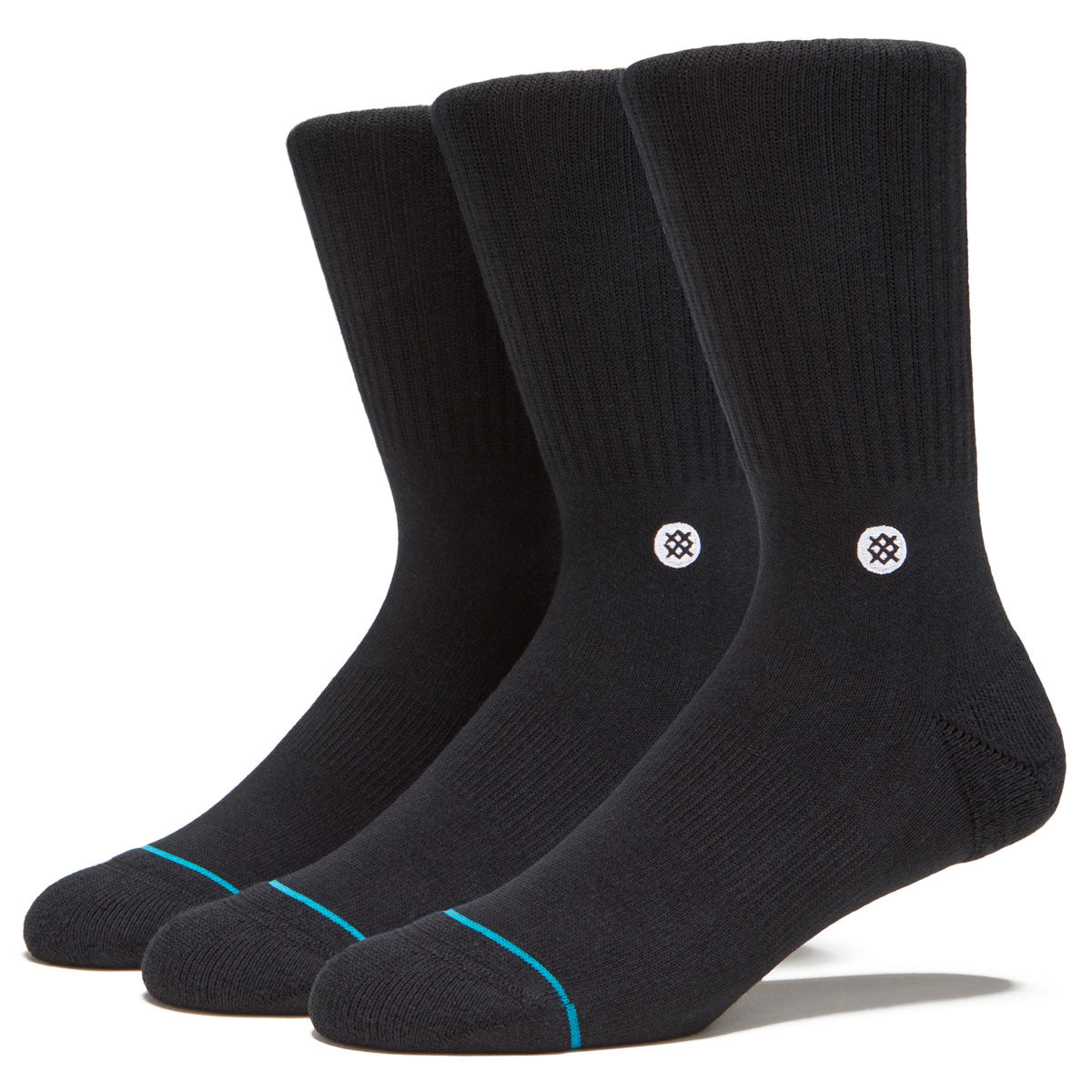 Stance Icon 3 Pack Socks - Black image 1