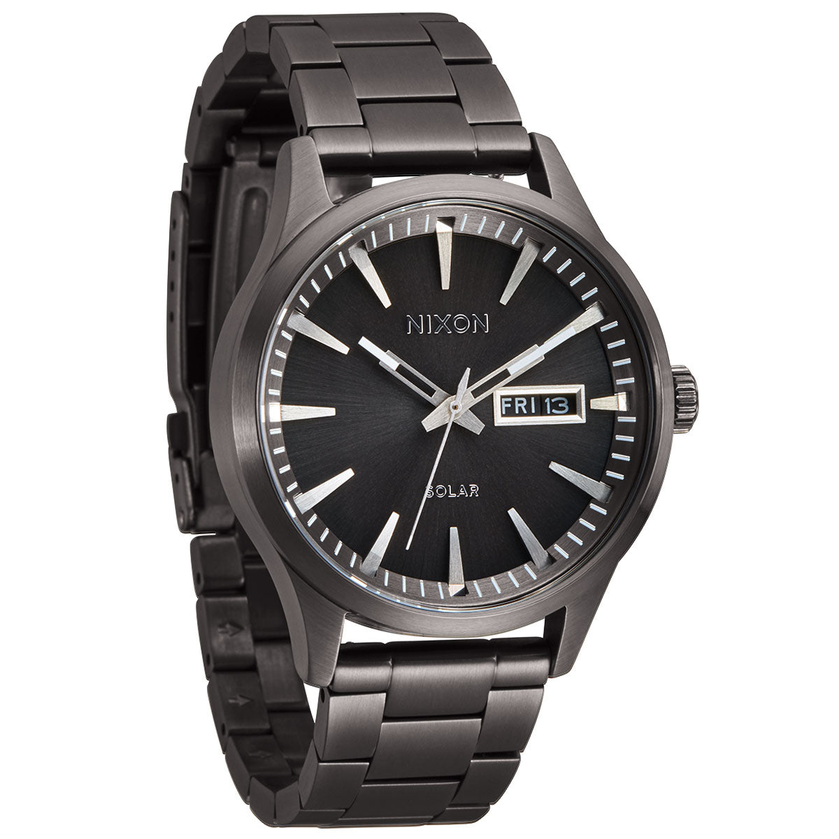 Nixon Sentry Solar Stainless Steel Watch - Gunmetal image 4