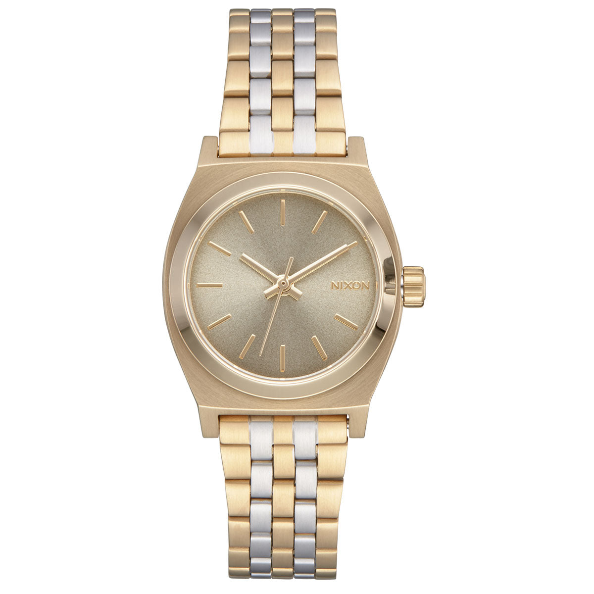 Nixon Small Time Teller Watch - Light Gold/Silver/Vintage White – CCS