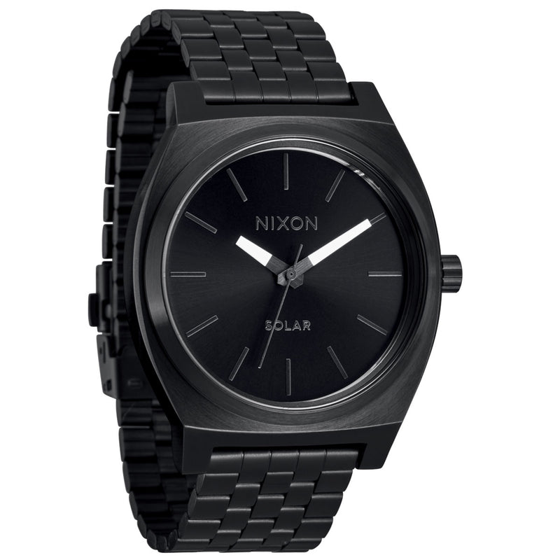 Nixon Time Teller Solar Watch - All Black/White