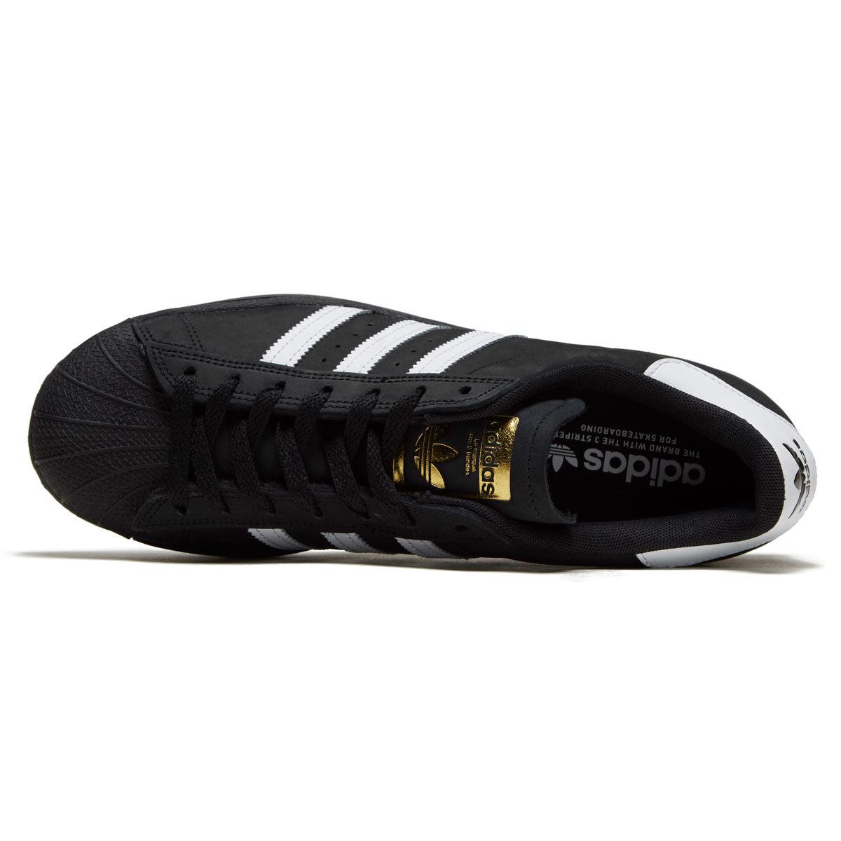 Adidas Superstar Adv Shoes - Black/White/Gold Metallic image 3