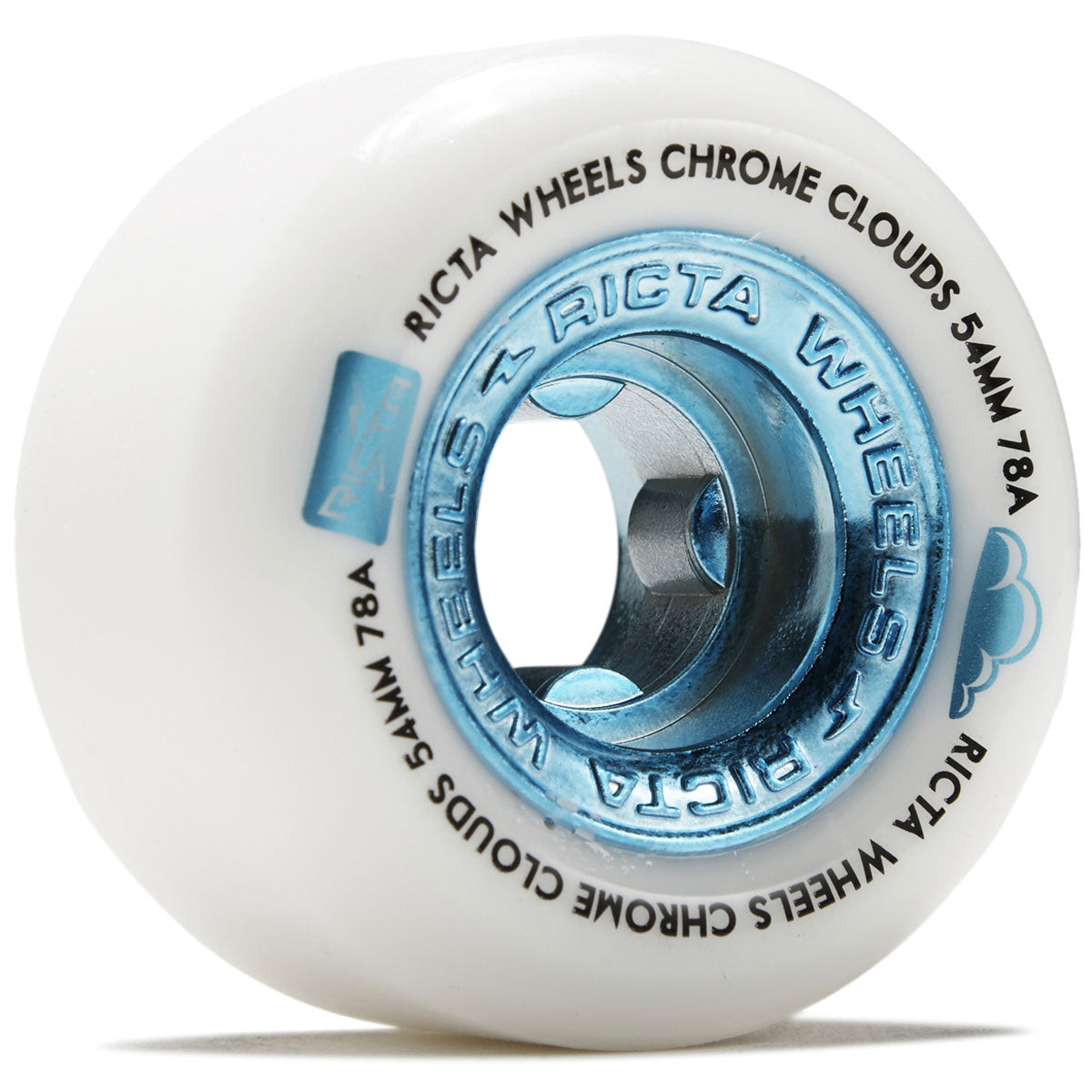 Ricta Chrome Clouds 78a Skateboard Wheels - Blue - 54mm image 1