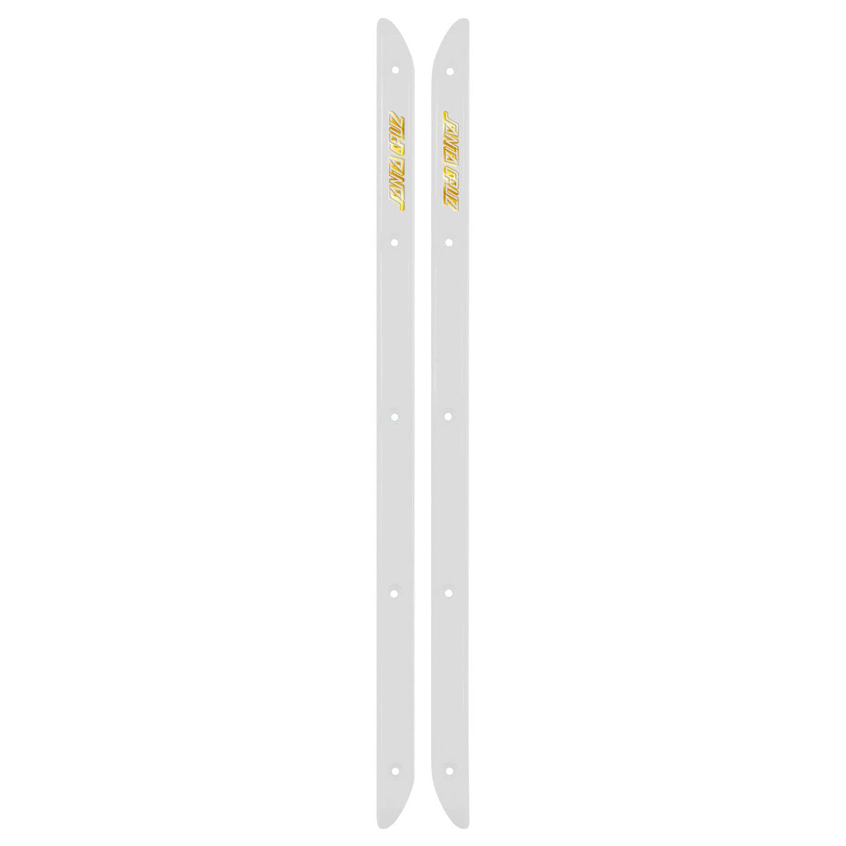 Santa Cruz Slimline High Speed Skateboard Rails (White) - 3D Beveled Contour For Enhanced Speed & Control