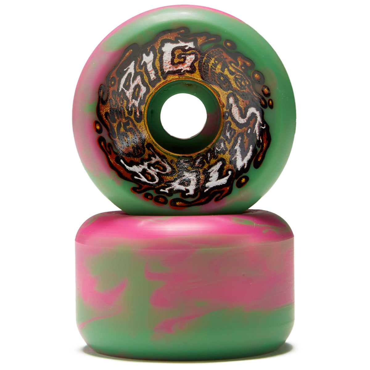 Slime Balls Big Balls 97a Skateboard Wheels - Pink/Green Swirl - 65mm – CCS