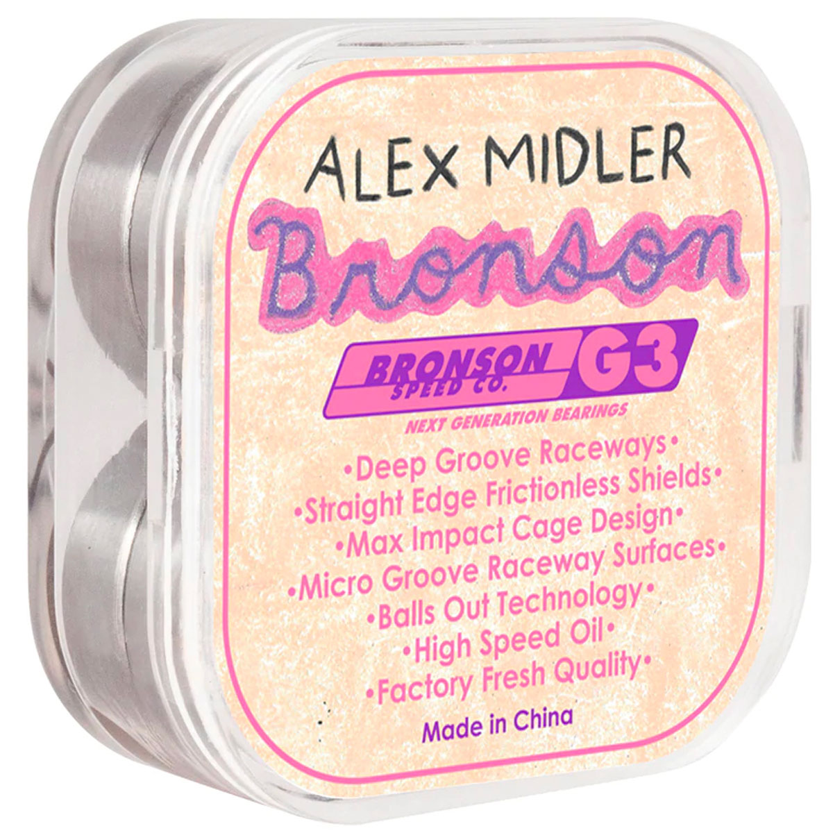 Bronson Alex Midler Pro G3 Bearings - Pink image 3