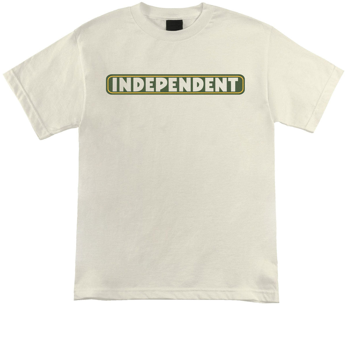 Independent Bar Logo T-Shirt - Cream/Green/Yellow image 1