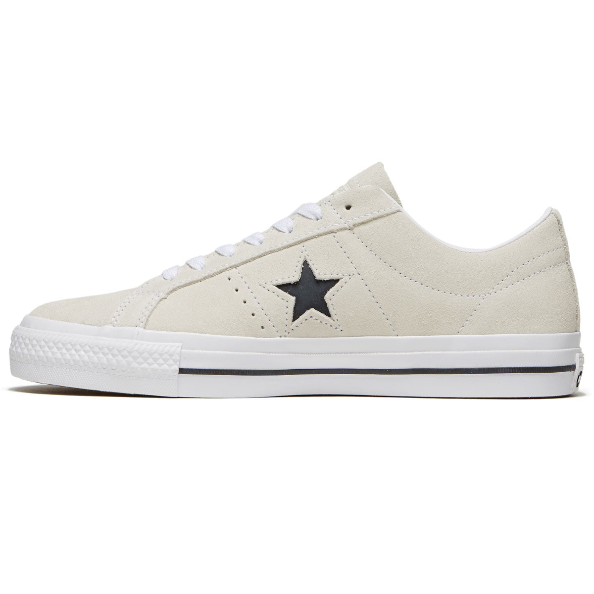One Star Suede Shoes - Egret/White/Black – CCS