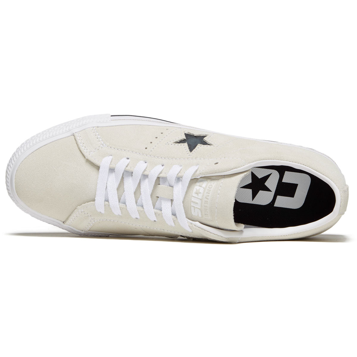 Converse One Star Pro Ox Shoes - Egret/White/Black image 3