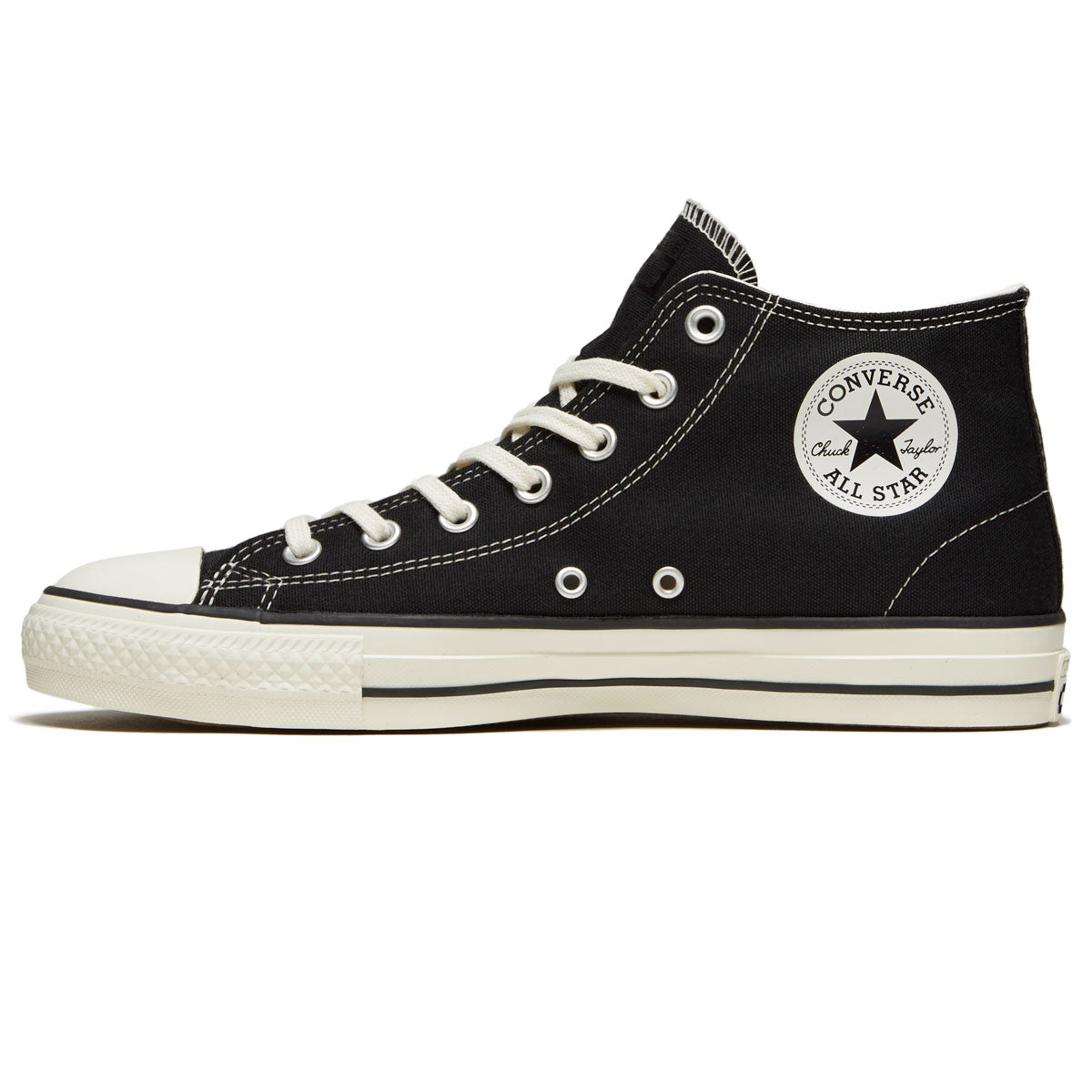 Converse CTAS Pro Mid Shoes - Black/Black/Egret image 2