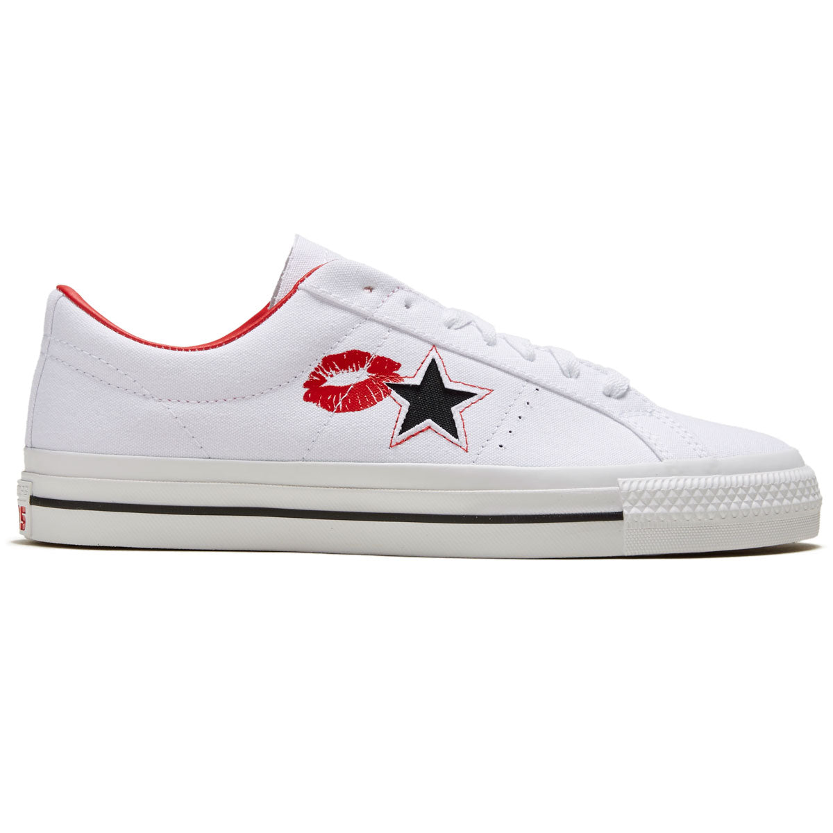 Converse One Star Pro Lips Shoes - White/Black/Red – CCS