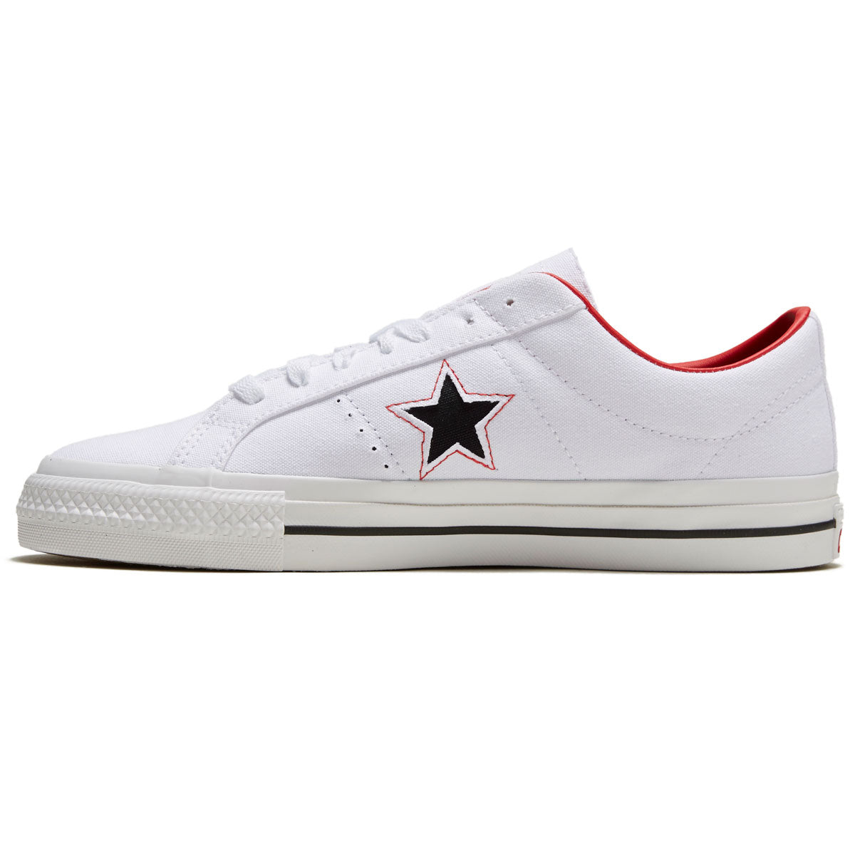 Converse One Star Pro Lips Shoes - White/Black/Red – CCS