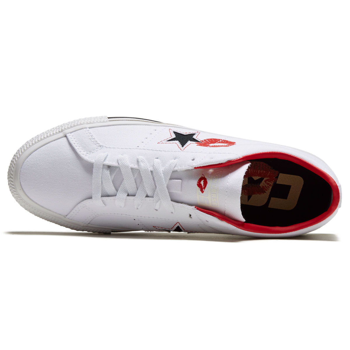 Kikker Boost bijnaam Converse One Star Pro Lips Shoes - White/Black/Red – CCS