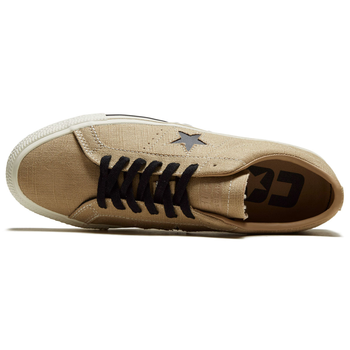 Converse One Star Pro Shoes - Nomad Khaki/Egret/Black image 3