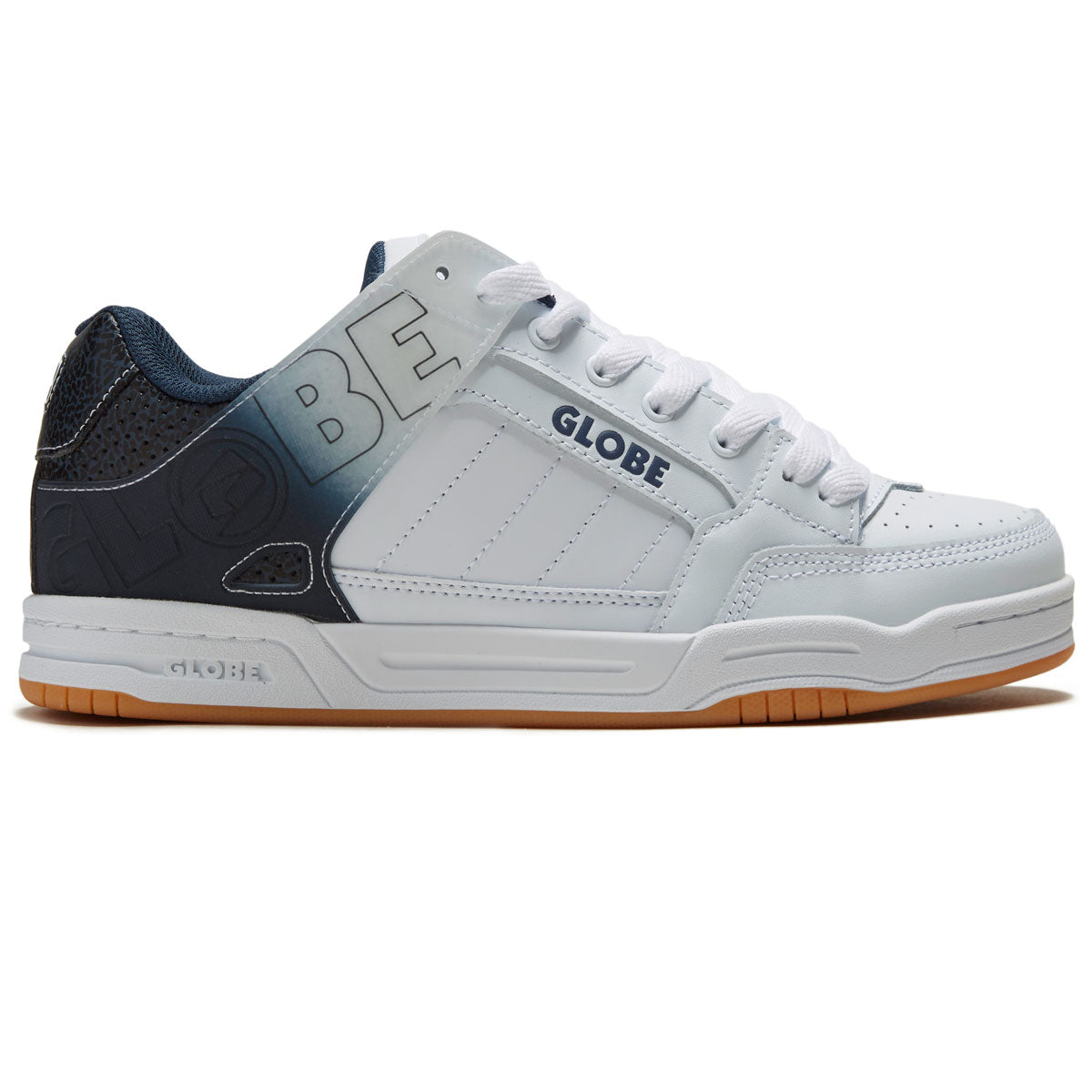 Globe Tilt Shoes - White/Blue Stipple – CCS