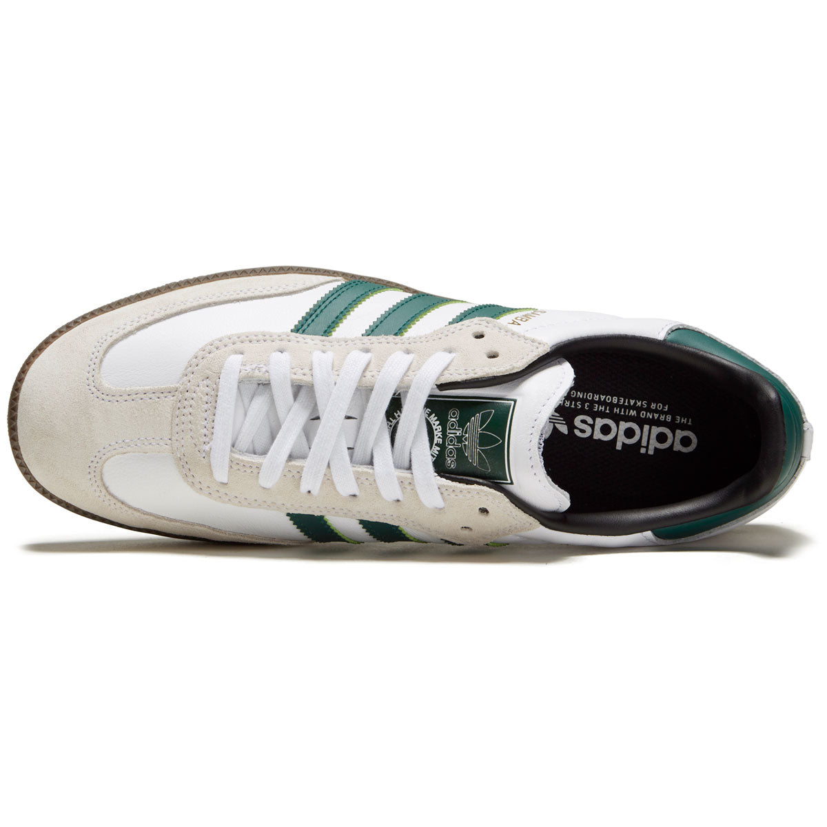 Adidas Samba Adv Shoes - White/Collegiate Green/White image 3