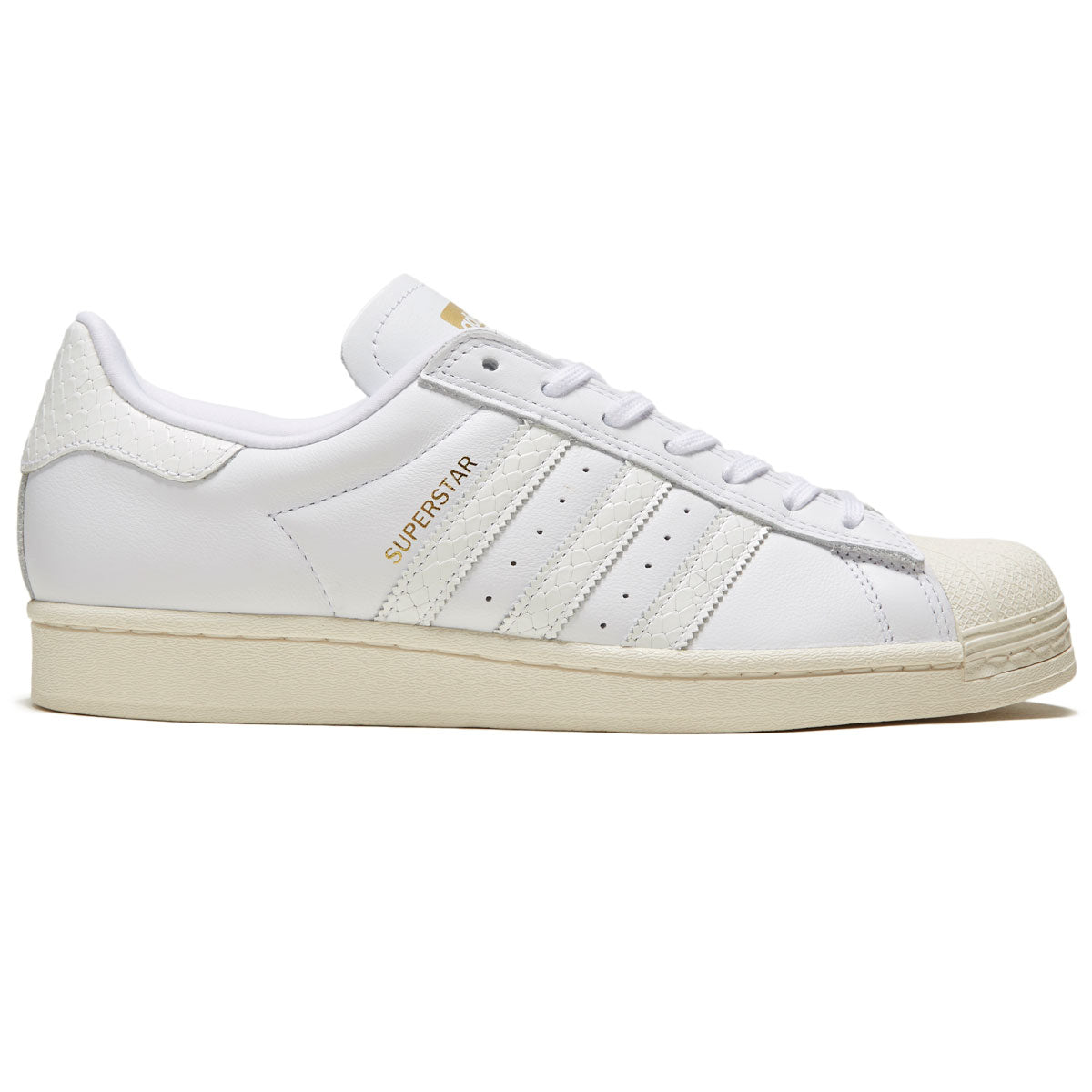Adidas Superstar Adv Shoes - White/White/Gold Metallic – CCS