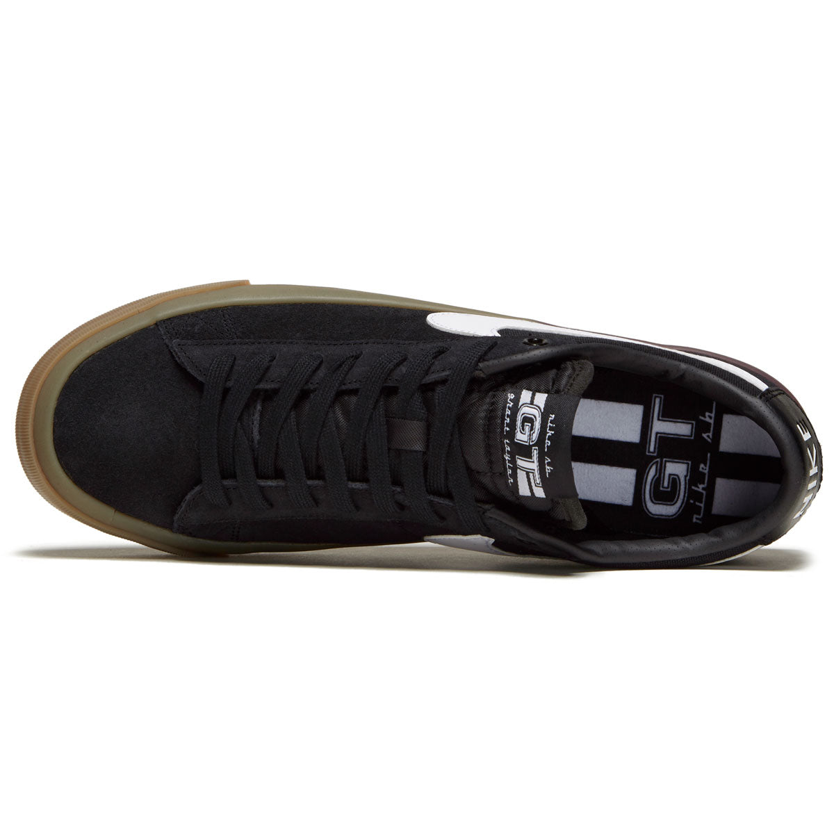 Nike SB Zoom Blazer Low Pro GT Shoes - Black/White/Black/Gum Light Brown image 3