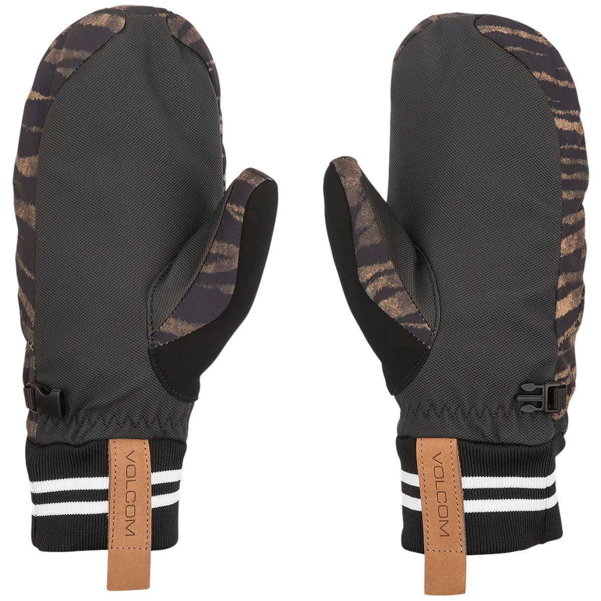 Volcom Womens Bistro Mitt Snowboard Gloves - Tiger Print – CCS
