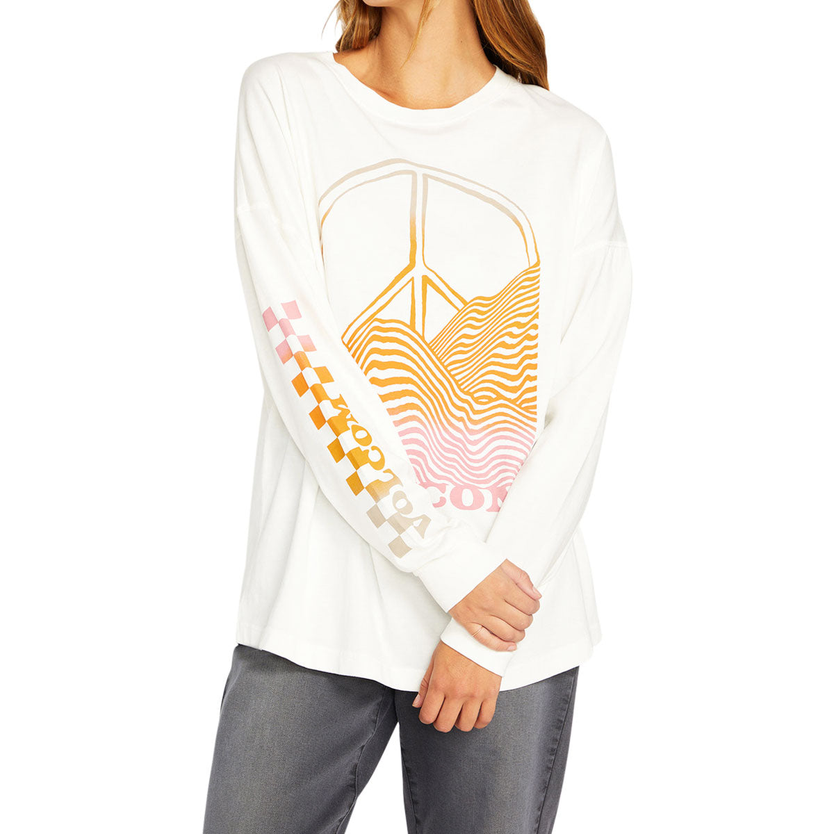 Volcom Womens Werk Doubles Long Sleeve T-Shirt - Star White image 2