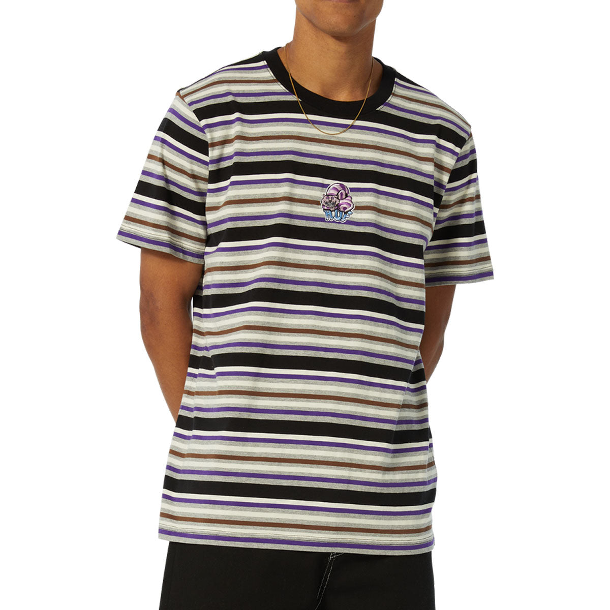 HUF Cheshire Stripe Knit Shirt - Black image 1