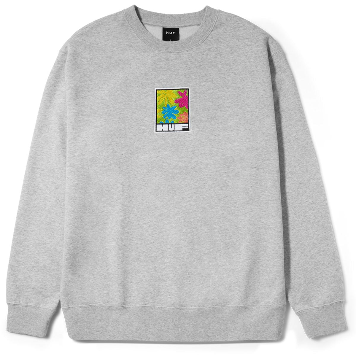 HUF Morning Glory Crewneck Sweatshirt - Heather Grey image 1