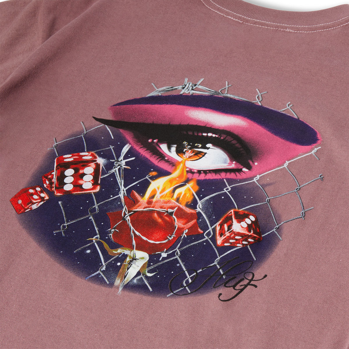 HUF Feline Eye T-Shirt - Mauve image 3