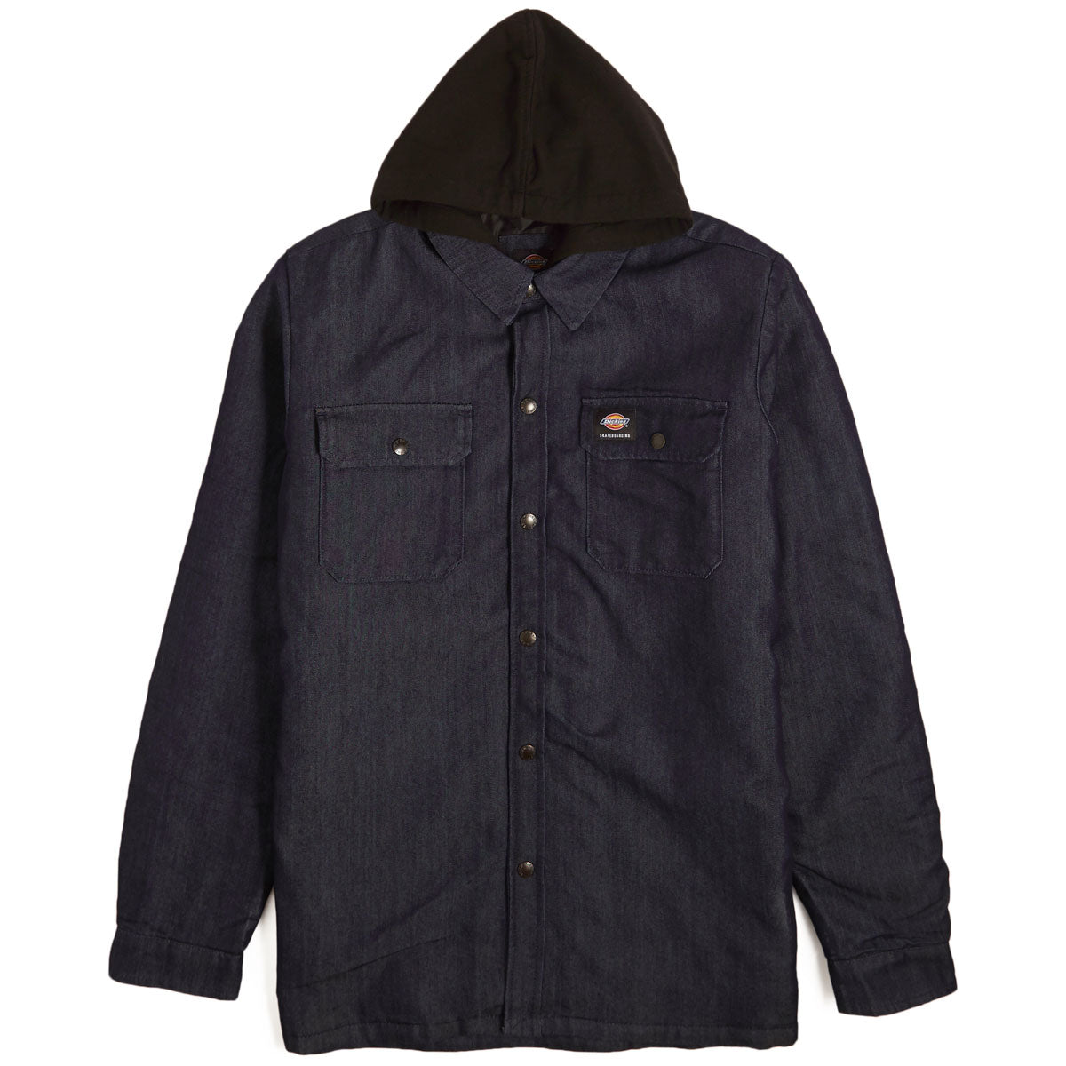 Dickies Mens Denim Skate Shaket Jacket - Rinsed Indigo Blue image 1