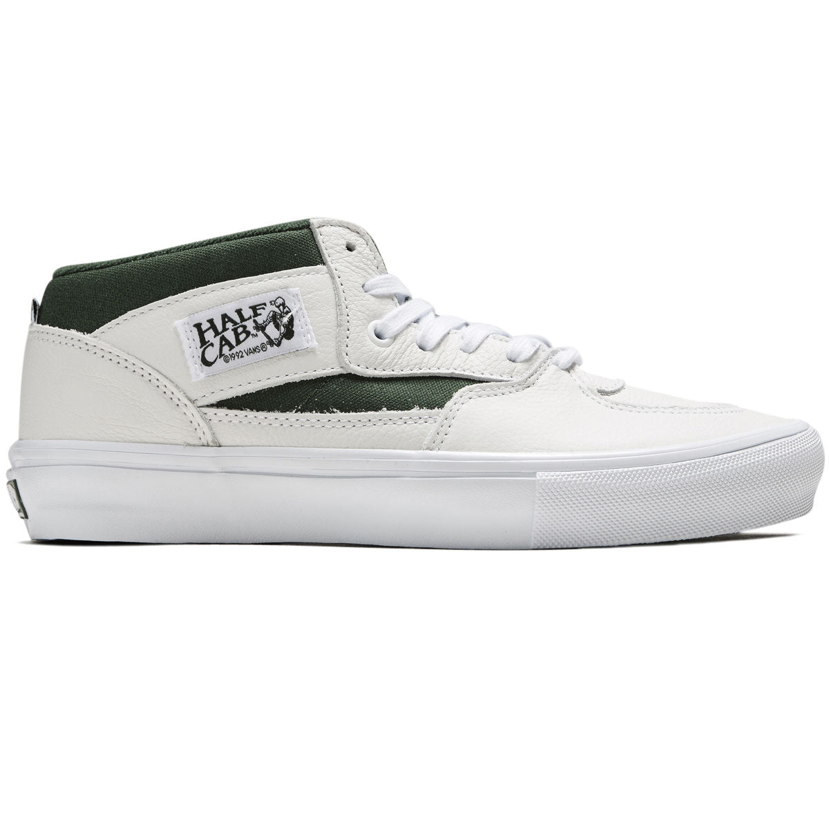 Vans Skate Half Cab Shoes - White/Green – CCS