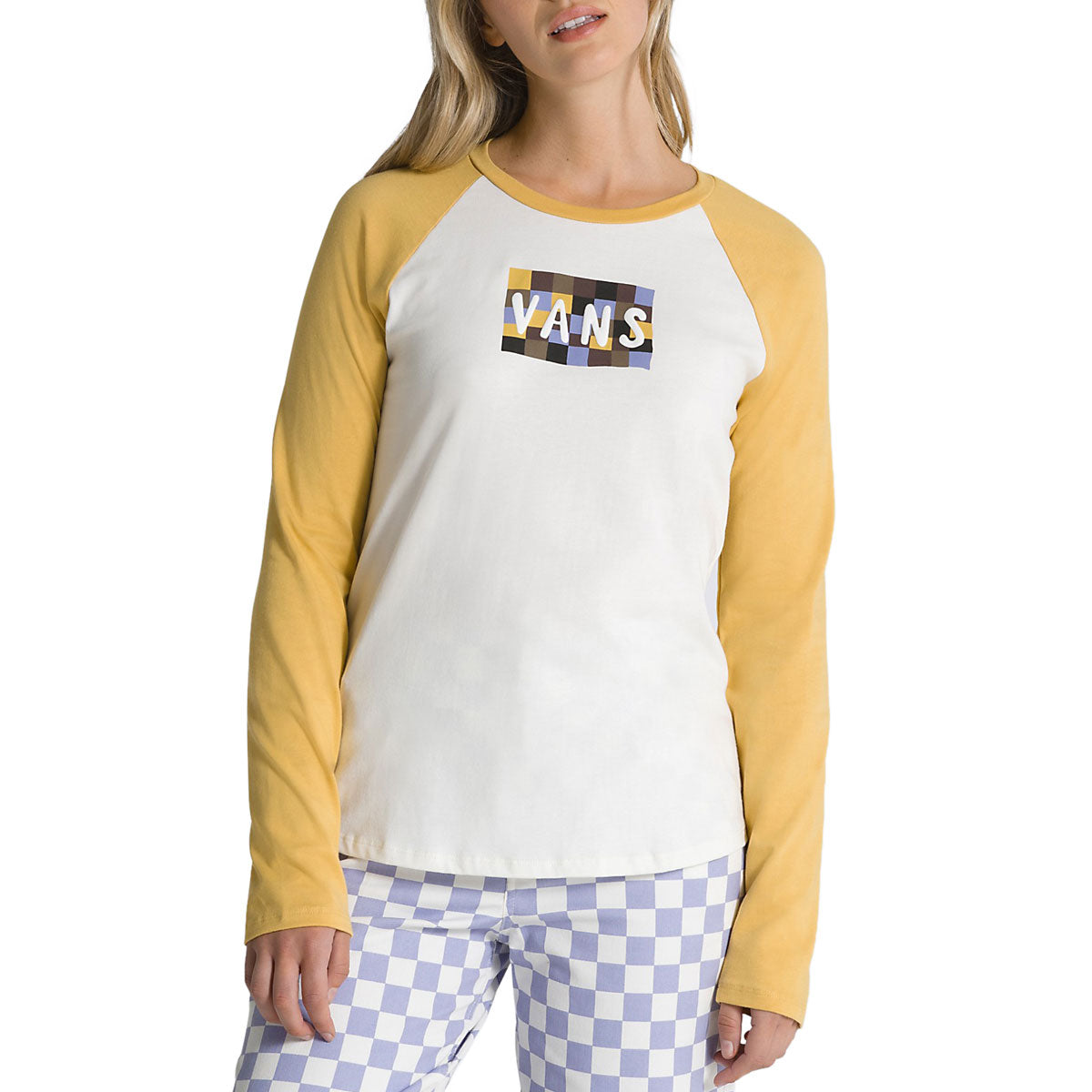 Vans Womens Lizzie Everyday Raglan Shirt - Marshmallow/Ochre image 1