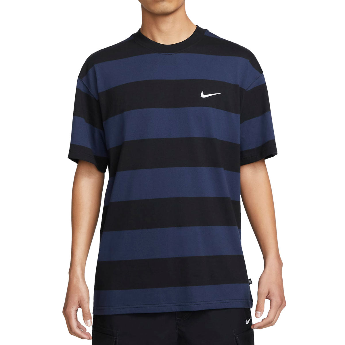 Nike SB Striped T-Shirt - Midnight Navy/Black/White – CCS