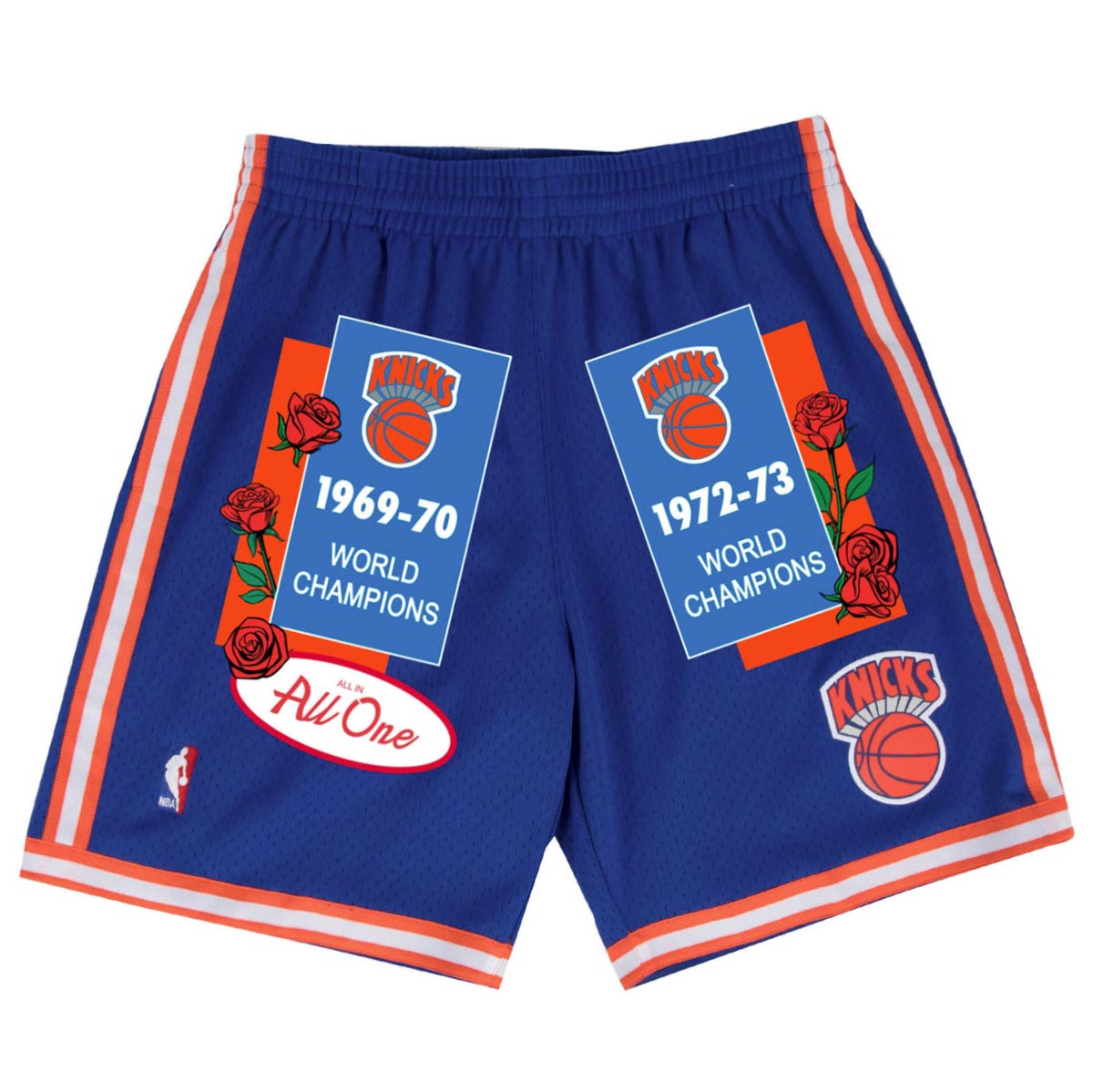 Mitchell & Ness x NBA Roses And Banners Knicks Shorts - Royal image 1