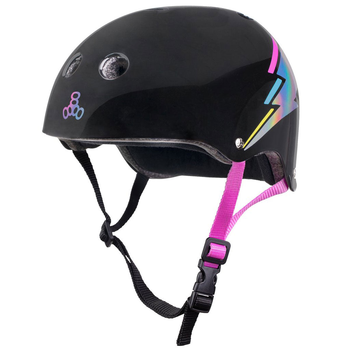 Triple Eight Certified Sweatsaver Helmet - Black Hologram image 2