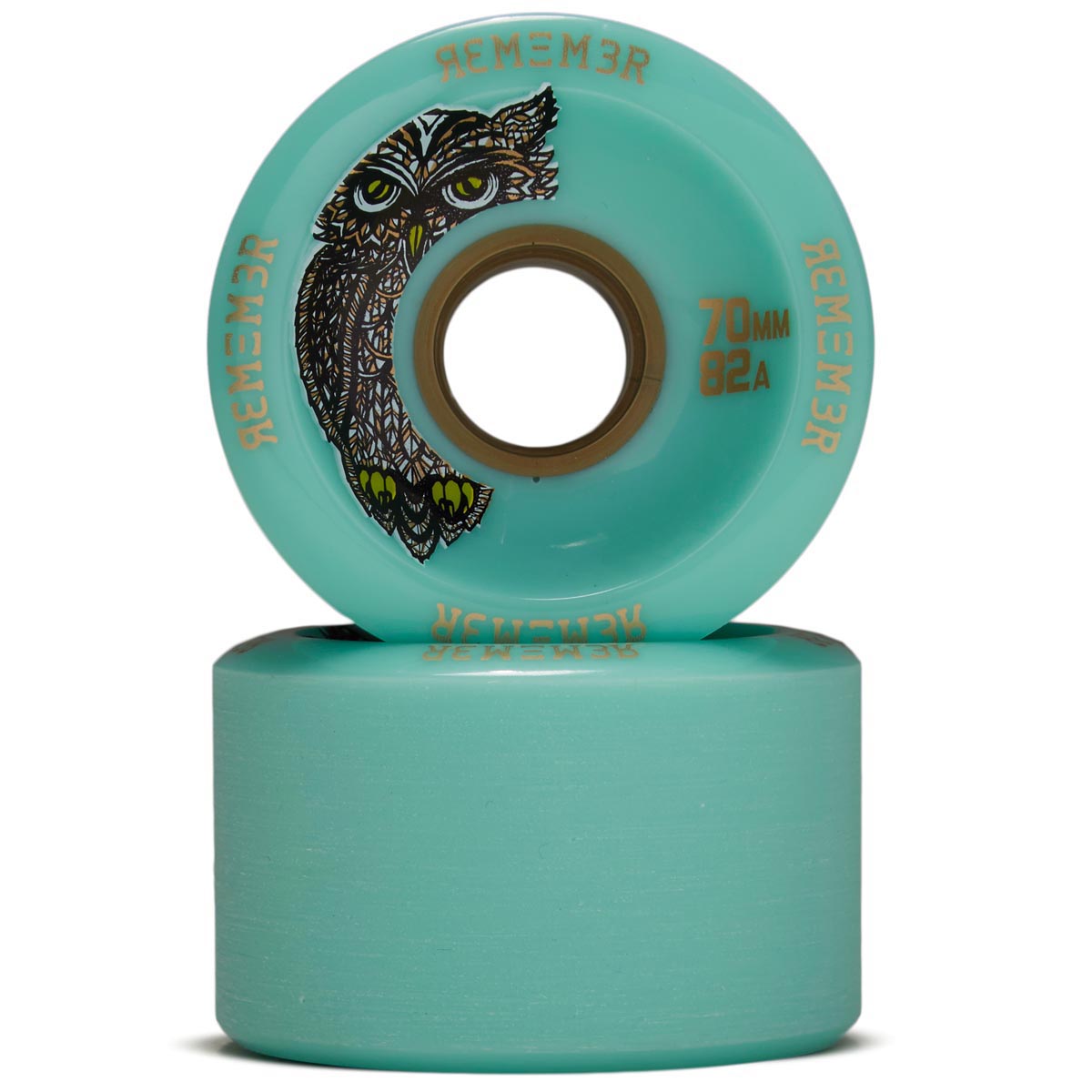 Remember Hoot Slide 82a Longboard Wheels - Seafoam - 70mm image 2