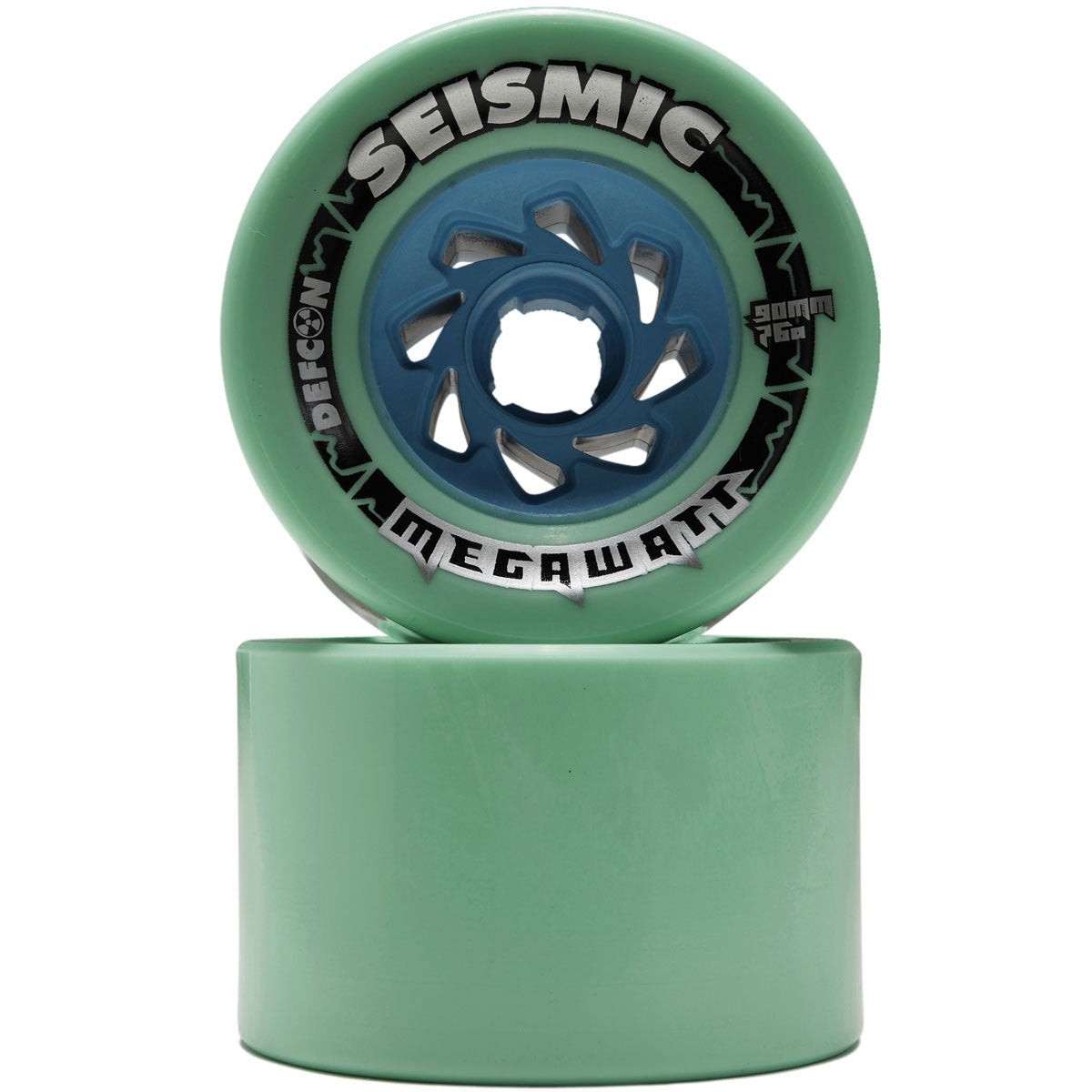 Seismic Megawatt 76a Longboard Wheels - Mint - 90mm image 2