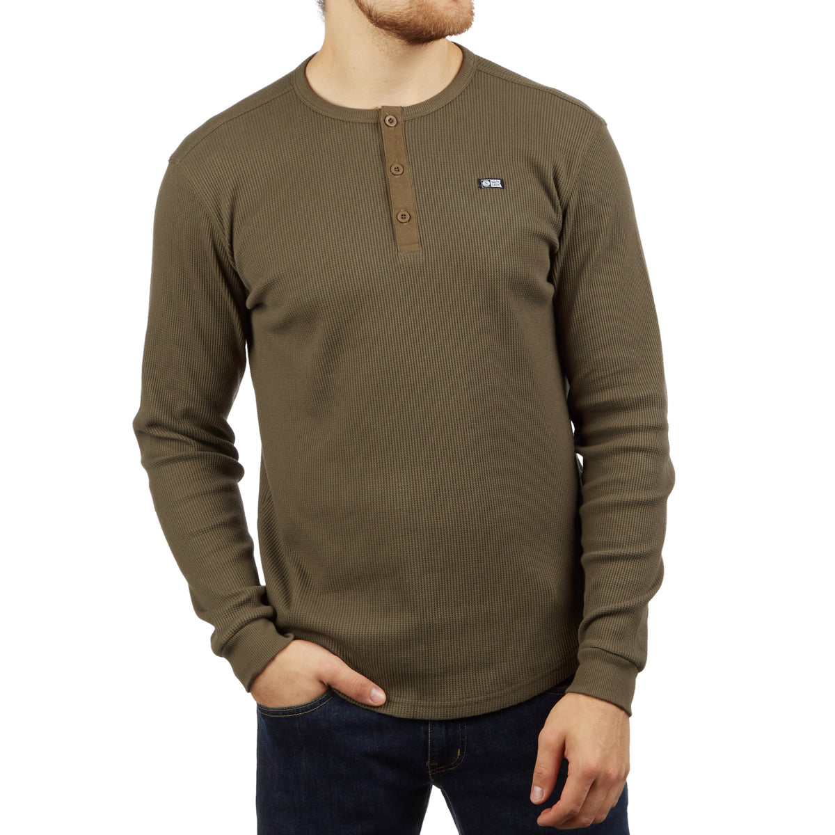 Salty Crew Long Shoreman Long Sleeve Shirt - Brown image 1