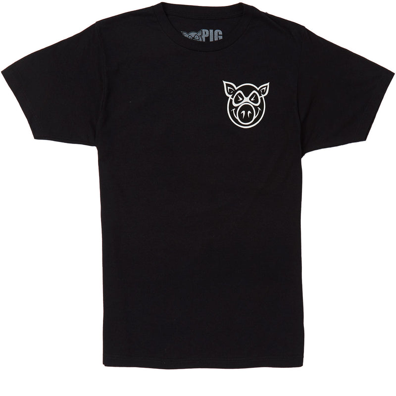 Pig F and B Head T-Shirt - Black