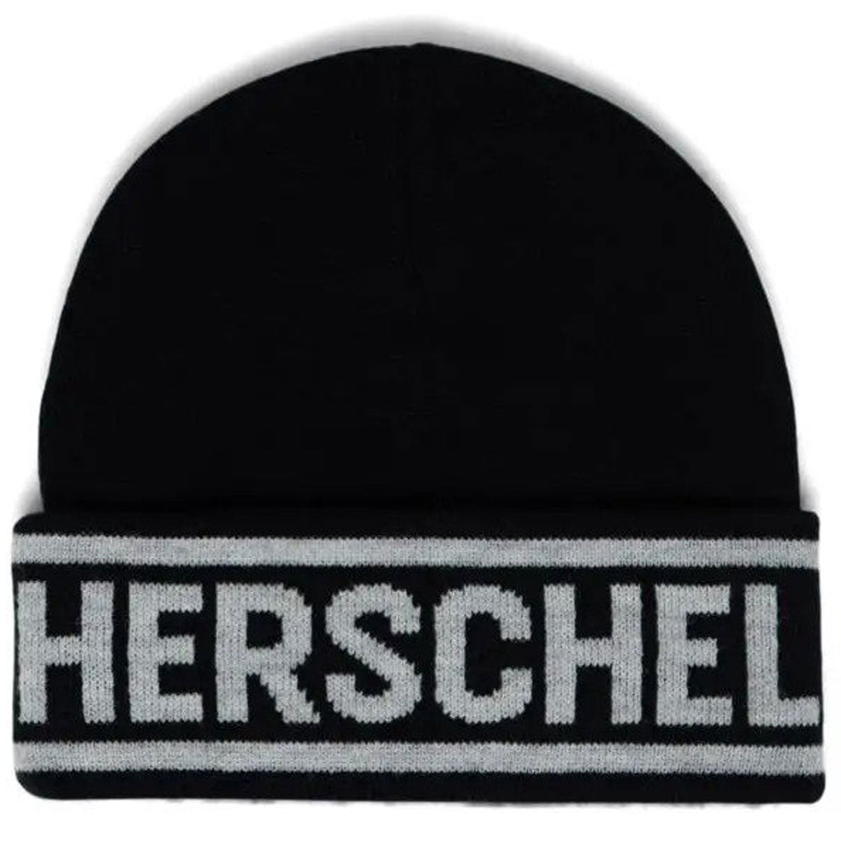 Herschel Supply Elmer Herschel Logo Beanie - Black/Heather Light Grey image 1