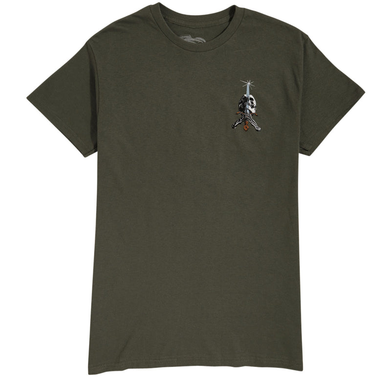 Powell-Peralta Skull And Sword T-Shirt - Military Green II