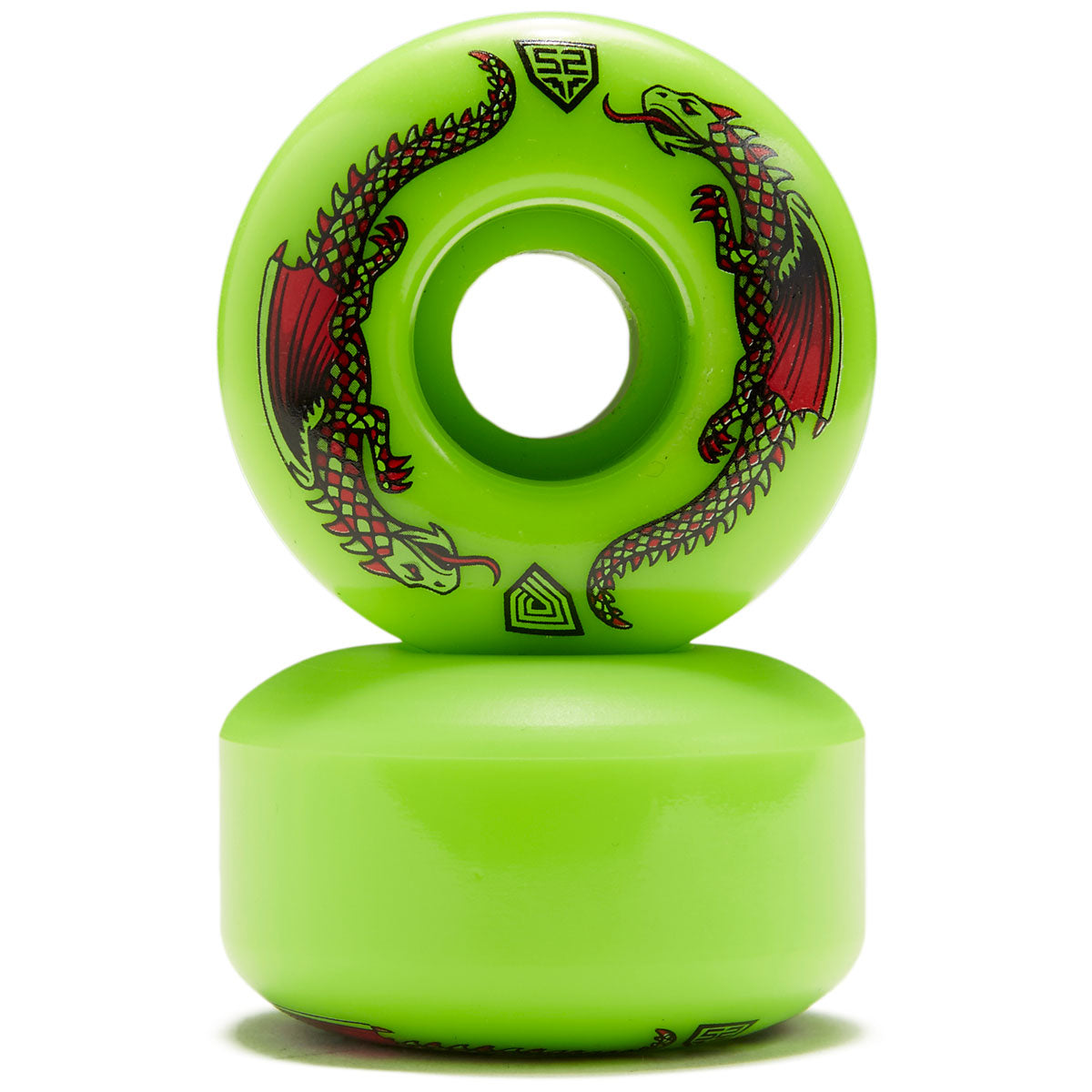 Powell-Peralta Dragon Formula 93A Skateboard Wheels - Green - 52mm