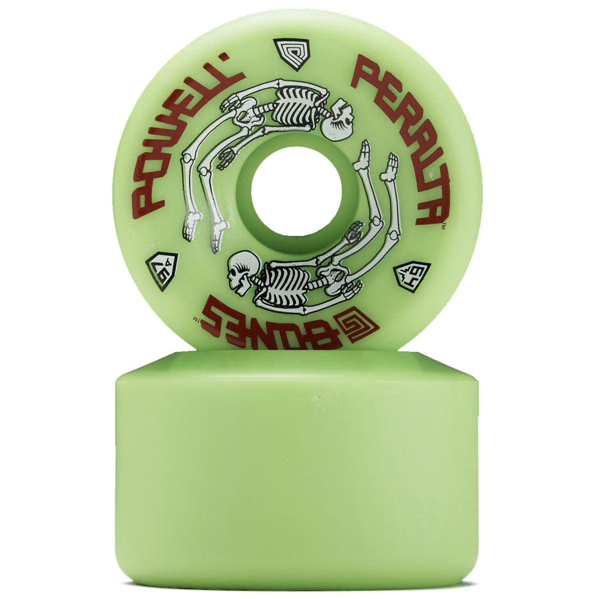 Powell Peralta G Bones 97A Skateboard Wheels - Green - 64mm image 2