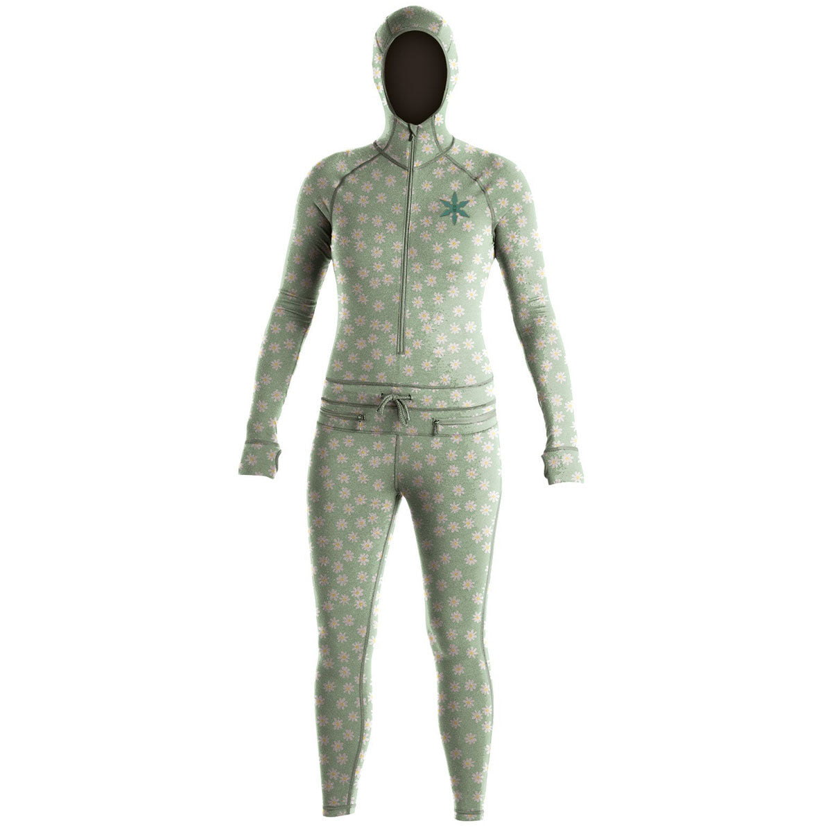 Airblaster Womens Classic Ninja Suit Snowboard Base Layer - Mint Daisey image 1