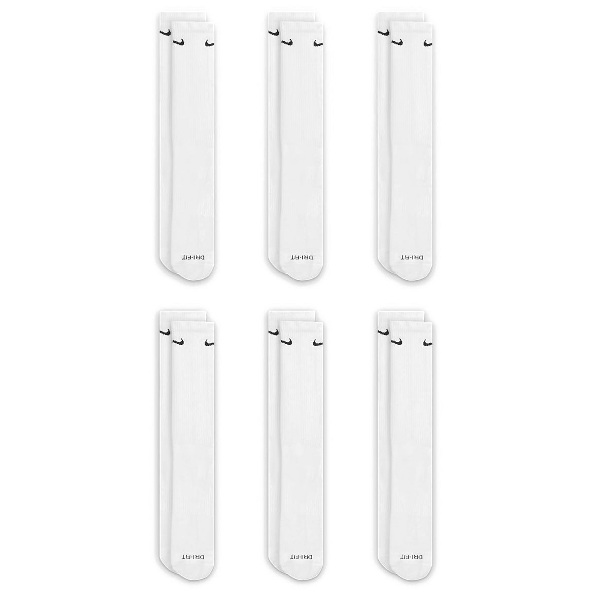 Nike Everyday Plus Cushioned 6 Pack of Socks - White/Black image 2