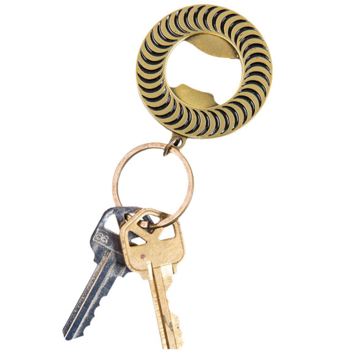 Spitfire Classic Swirl Bottle Opener - Antique Brass/Black image 2