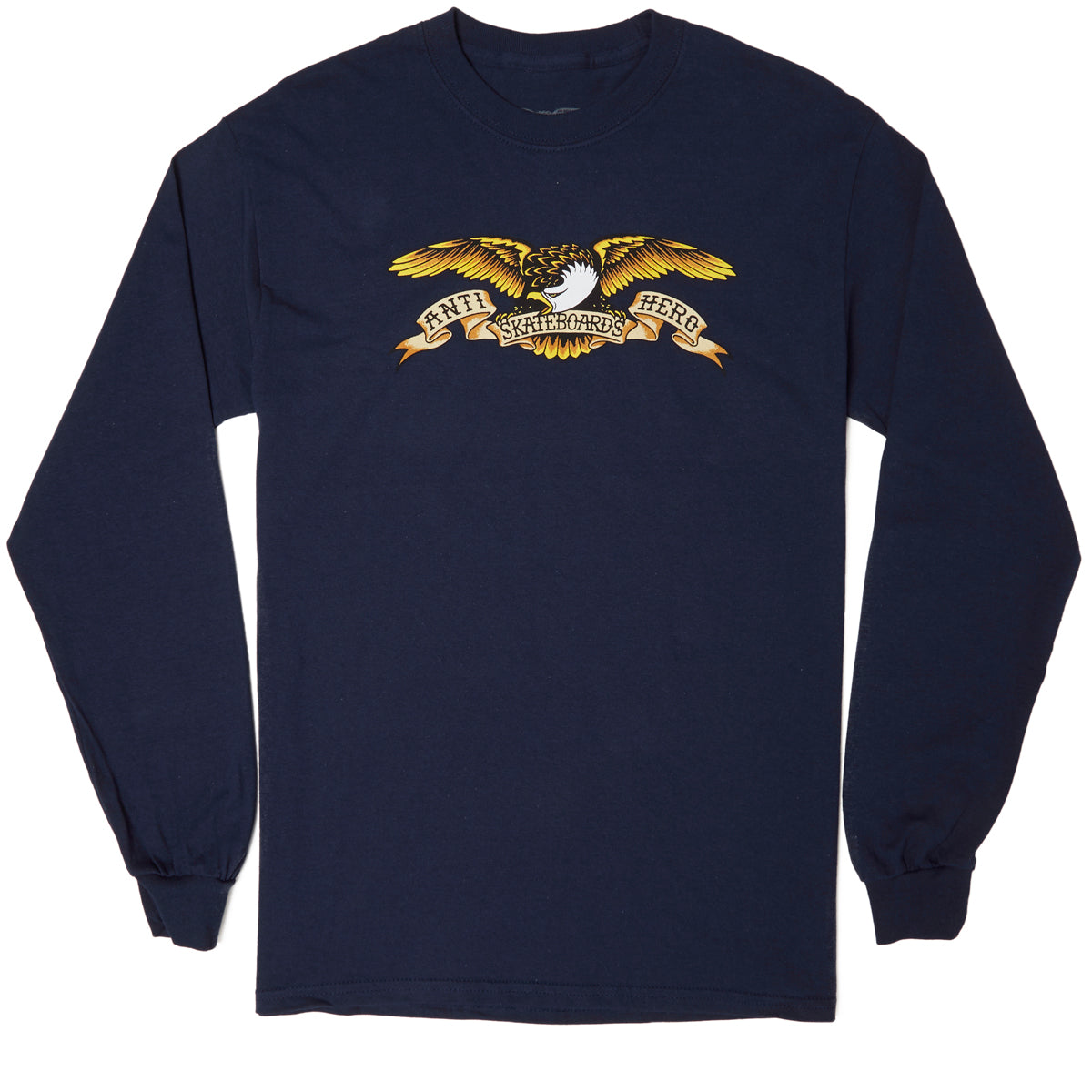 Anti-Hero Eagle Long Sleeve T-Shirt - Navy/Brown image 1