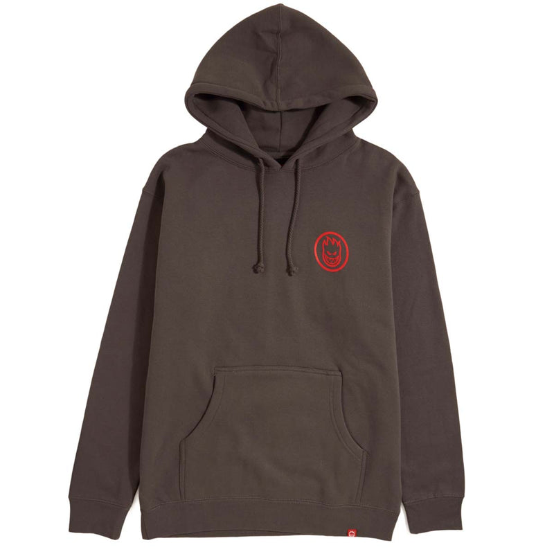 Spitfire Classic Swirl Hoodie - Charcoal/Red