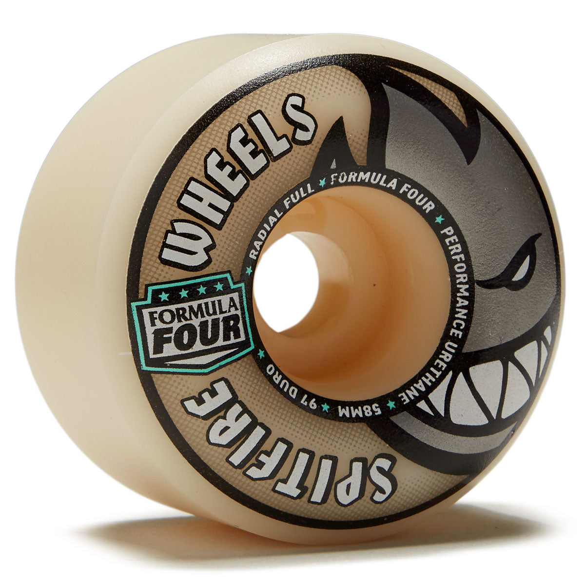 Spitfire F4 97 Radial Full Skateboard Wheels - Natural - 58mm image 1