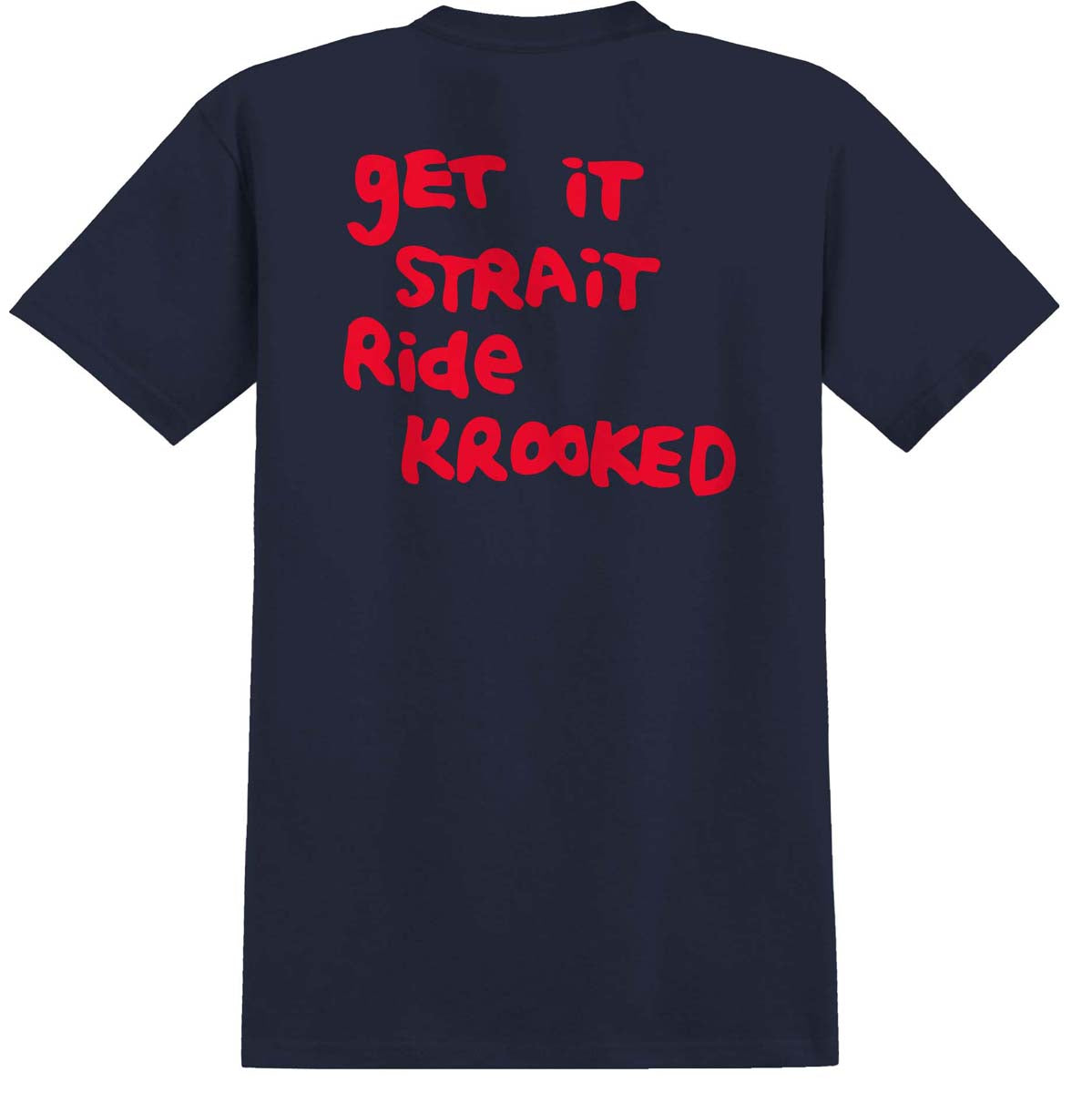 Krooked Strait Eyes T-Shirt - Navy/Red image 1
