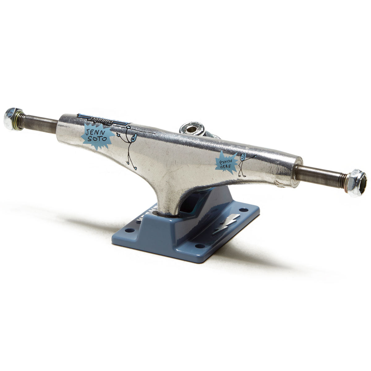 Thunder Jenn Soto Pro Hollow Lights Skateboard Trucks - Polished/Blue - 147mm image 1