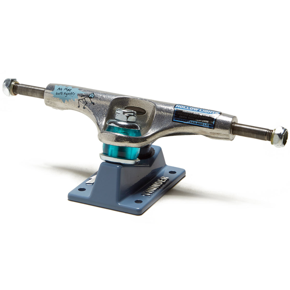 Thunder Jenn Soto Pro Hollow Lights Skateboard Trucks - Polished/Blue - 147mm image 2