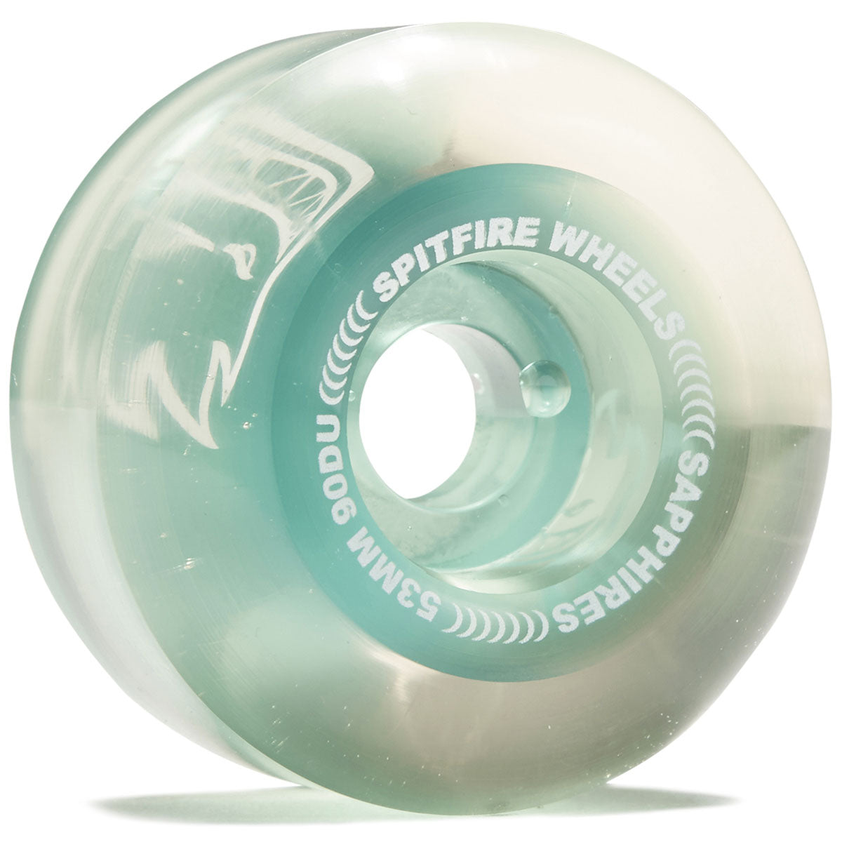 Spitfire 90d Sapphires Skateboard Wheels - Clear Green - 53mm image 1